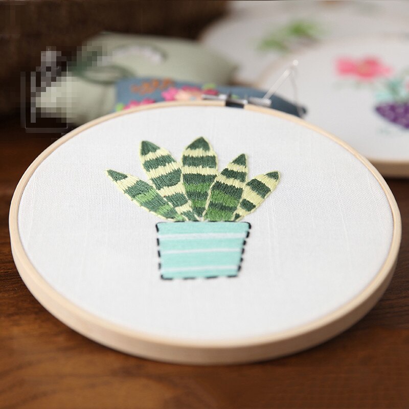 3D Piante Da Fiore di Stoffa FAI DA TE Manuale di Produzione Creativo Ricamo Ricamo A Punto Croce con cornice impostato per I Principianti 8 Stili: A