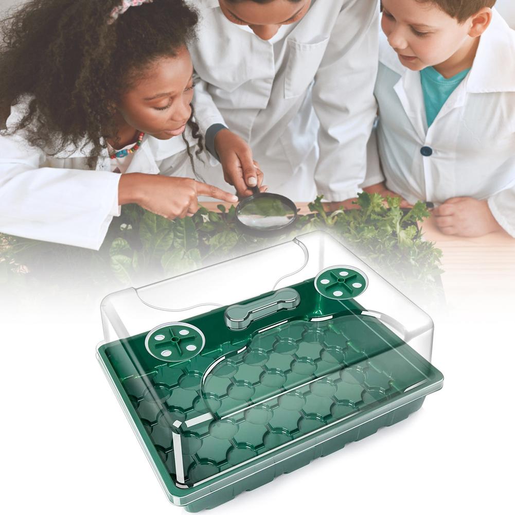 Bandejas de cultivo de plantas con cúpulas de humedad bandeja de inicio de semillas Kit de germinación de plantas suministros de invernadero