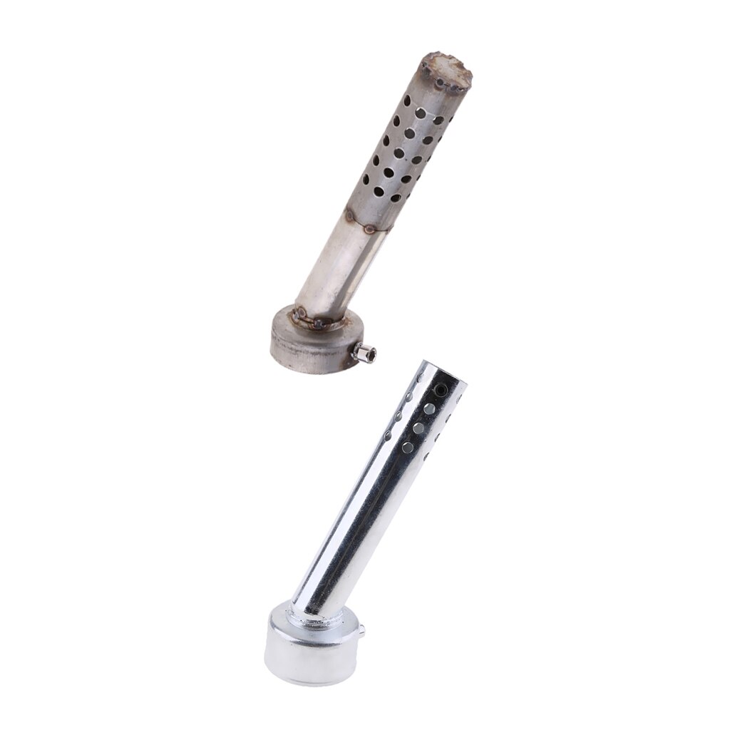 2x O.D. 48mm Motorbike Exhaust Muffler Can Angled Baffles DB Killer Silencer