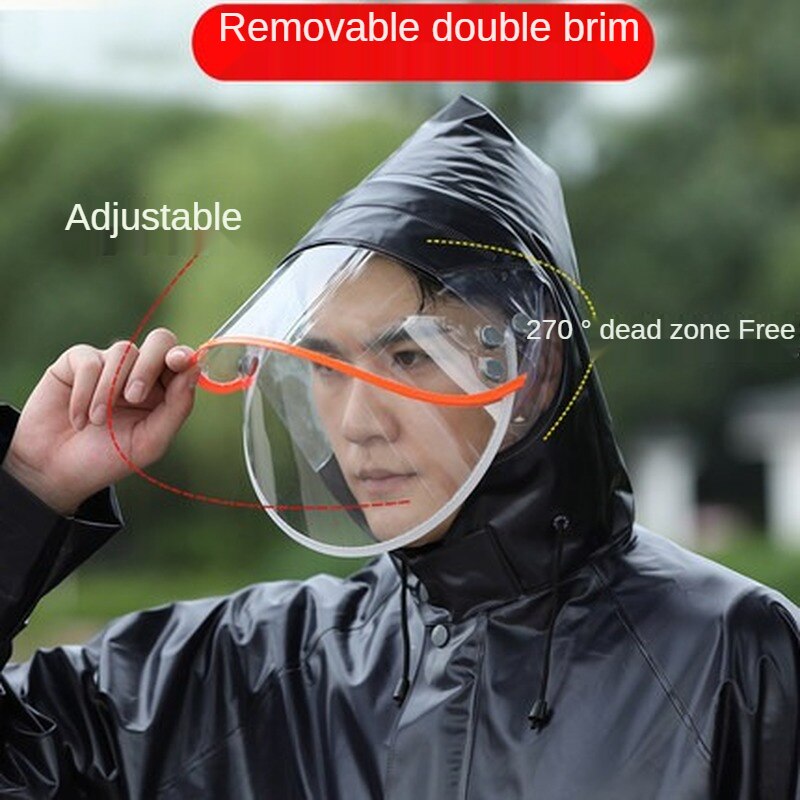 Wielokrotnego użytku moda jazda na rowerze płaszcz przeciwdeszczowy z Pvc z kapturem wodoodporna dorosłych Suitwaterproof płaszcz Roupa De Chuva Pra Moto sprzęt przeciwdeszczowy BK50YY
