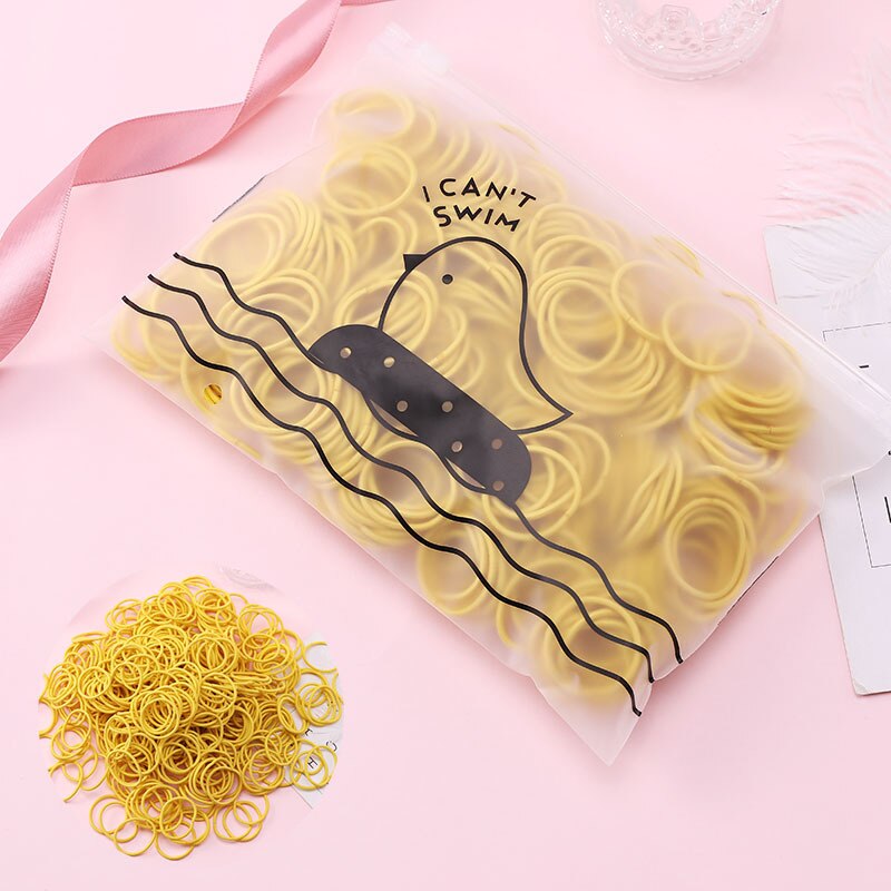 100 sztuk/worek dziewczyny akcesoria do włosów opaski gumowe elastyczne gumki do włosów Gum dla kucyk Holder Scrunchie pałąk akcesoria do włosów: 5