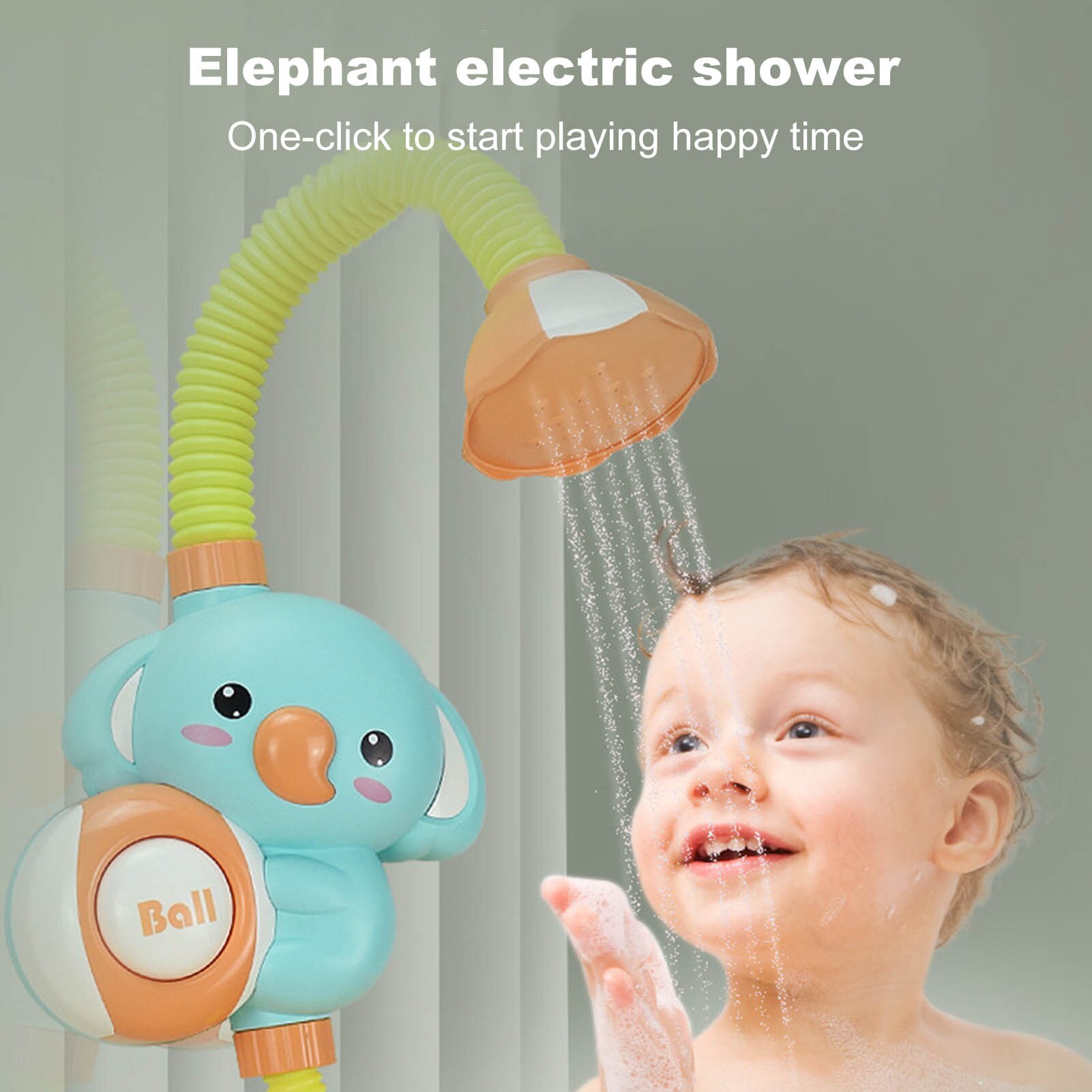 Pompe à eau électrique amusante pour bébé, jouet de bain en forme d'éléphant, bec de douche, jouets pour enfants
