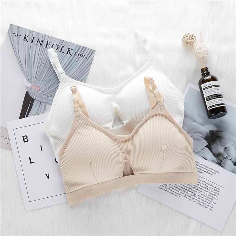 Cotton Bras For Women Push Up Bra Sexy Lingerie Wirefree Bras Brassiere Removable Pad Comfort Bralette Seamless Female Underwear