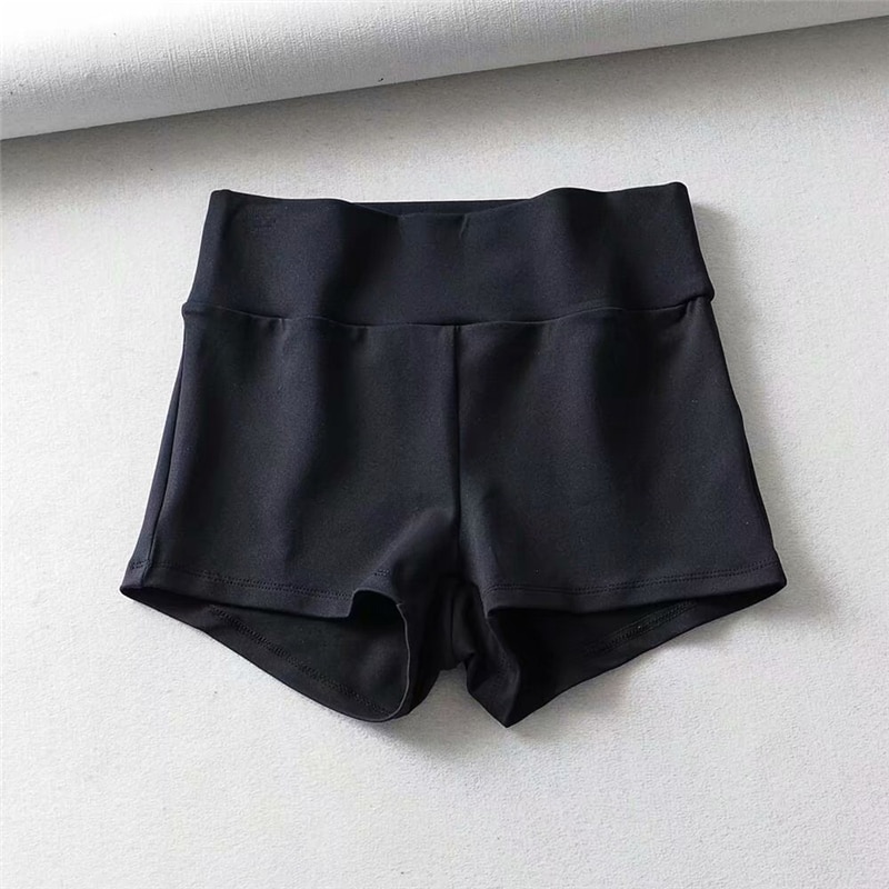 Lundunshijia sommer elastiske sportsshorts med høj talje bomuldsshorts til kvinder 6 farver