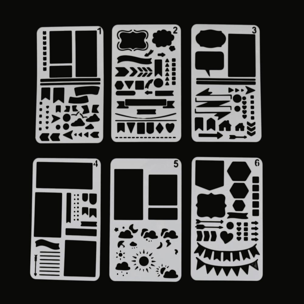 12 Malerei Vorlage DIY Schichtung Schablonen Malerei Sammelalbum Färbung Präge Album Dekorative Karte Vorlage