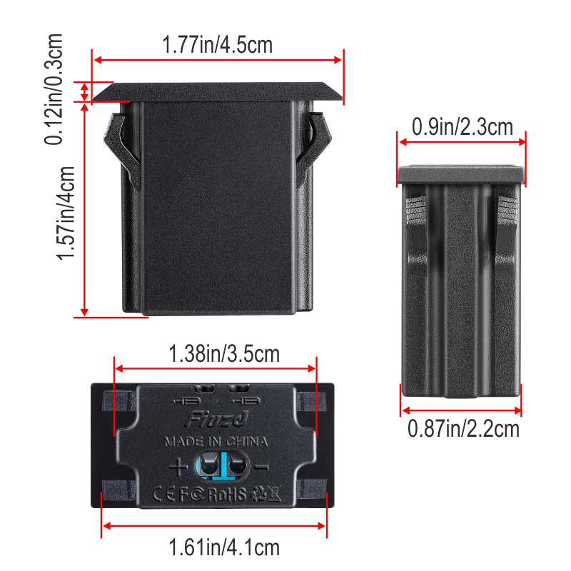 Adaptador de carga rápida, cargador de teléfono USB de 3 puertos en adaptador de cargador de coche para camión de 12V/24V, motocicleta, RV, barco marino