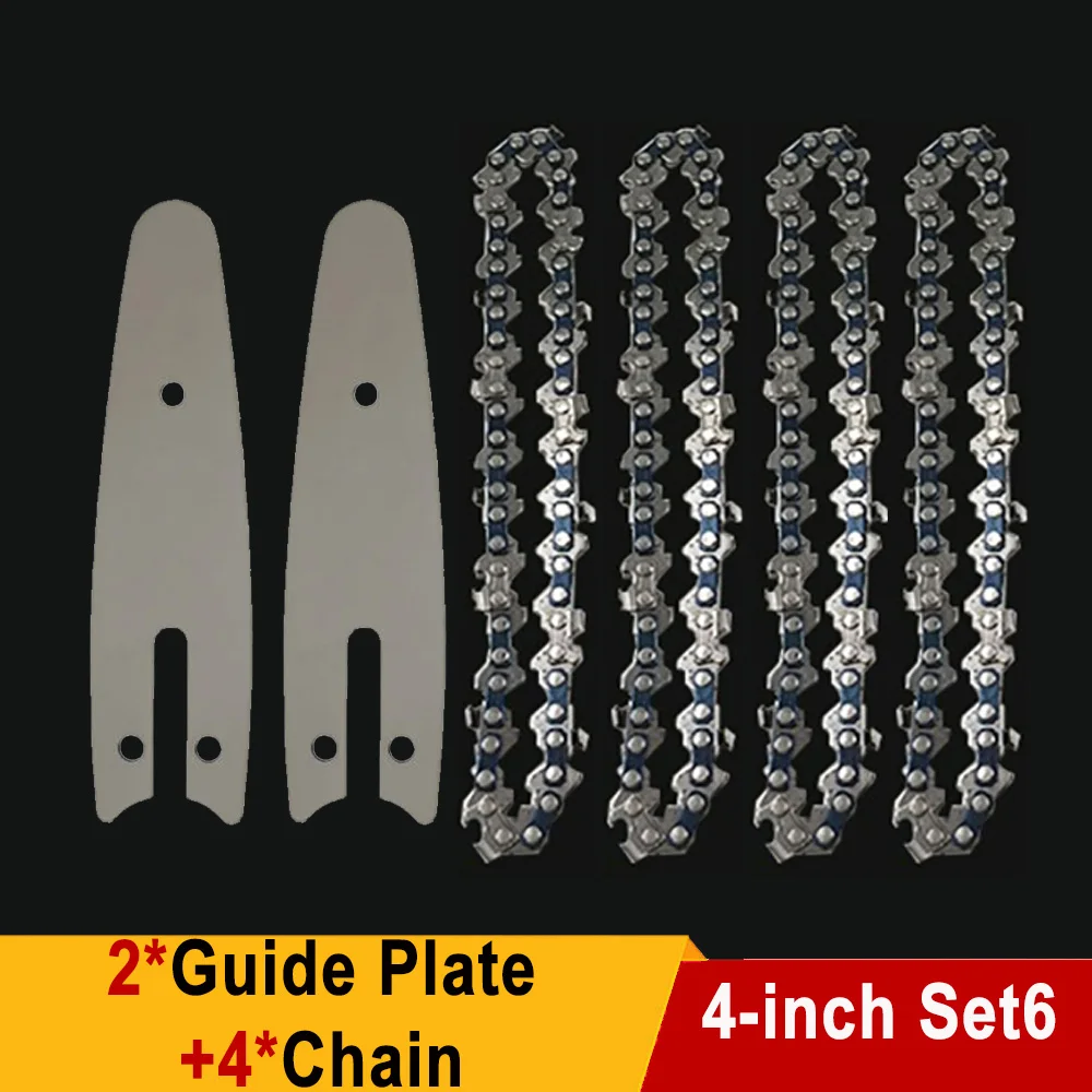 4 Inch Elektrische Kettingzaag Geleiding Vervanging Mini Stalen Kettingzaag Kettingen 4 "Tuin Draagbare Elektrische Zaagonderdelen Elektrisch Gereedschap Blad: Paars