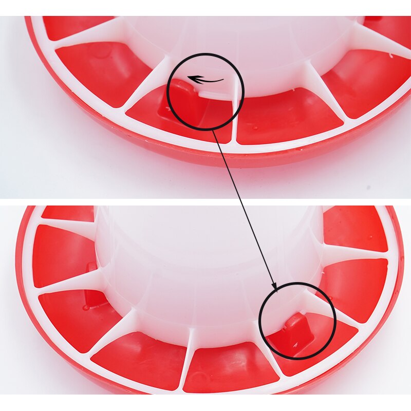 1 Pcs 1Kg Kip Eend Feeder Emmer Tool Plastic Voedsel Feeder Kip Kuiken Kip Gevogelte Deksel Handvat Voeden Gieter levert