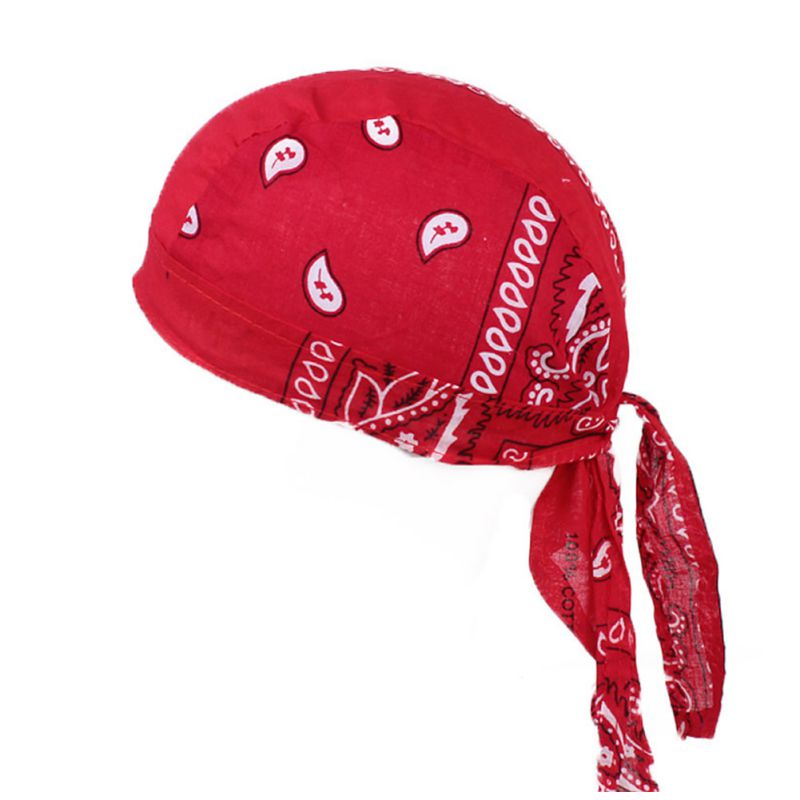 Extérieur Bandana Chapeau Peut Protéger Votre Peau Loin Du Fort Ensoleillement Amibe Pirate D'équitation Coiffure Mélange Couleur: Rouge