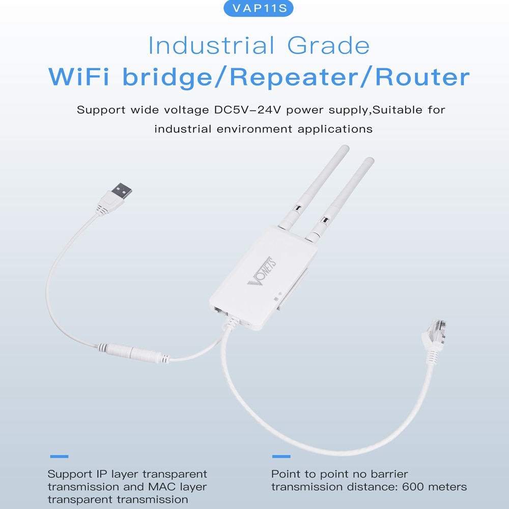 Vonets VAP11S ミニエンジニアリングブリッジ wifi リレールーティング ap 増幅ネットワークポート拡張 iot 無線ケーブル