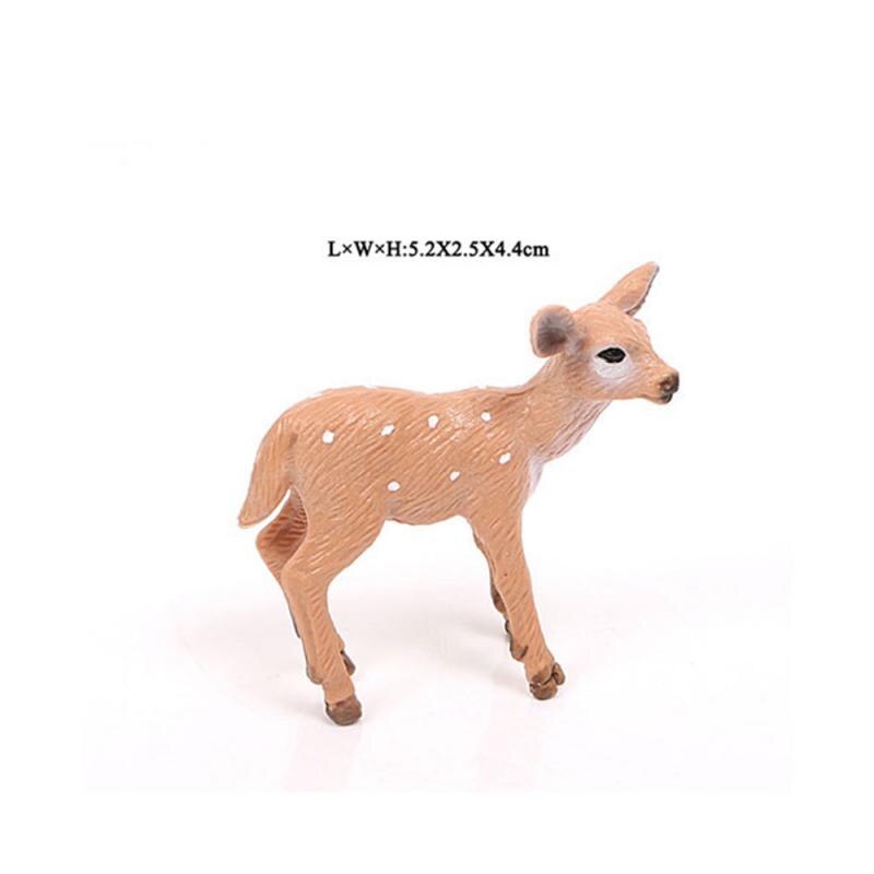 Mini Herten Figuur Kerst Pop Wit-Tailed Rendier Home Party Simulatie Wilde Witte-Tailed Herten Landschap Decor Ornamenten: 02