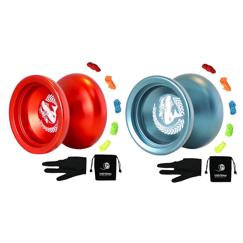 MAGICYOYO N12 Shark Honor Yoyo Unresponsive Yoyo Aluminum Alloy Long Time Spinning Yoyo with Yoyo Strings