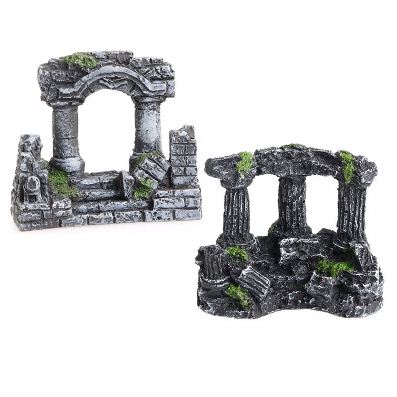 2 Pillar 3 Pillar Aquarium Decoration Resin Roman Pillars Ruins Fish Tank Landscape Ornament For Aquarium, Fish Tank, Fountain