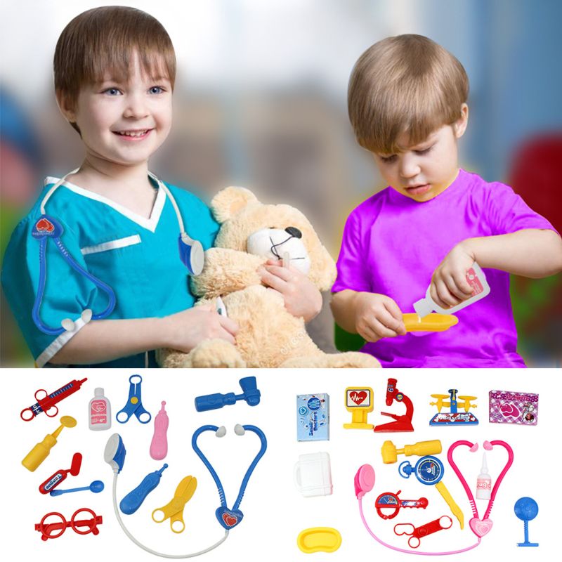 Kids Doctor Set Children Pretend Play Doctor Kit Role Play Costume Boys Girls Birthday
