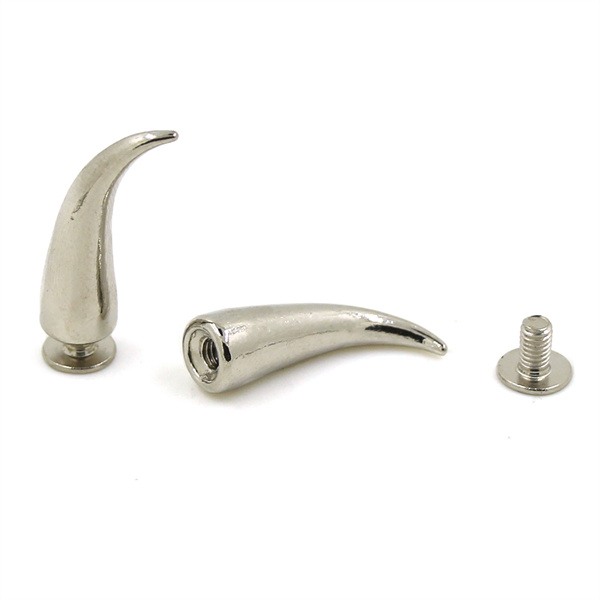 Clous et pointes métalliques 7x22MM, pour vêtements Punk, accessoires de vêtement, bricolage, 10 pièces, or argent noir Bronze: Silver