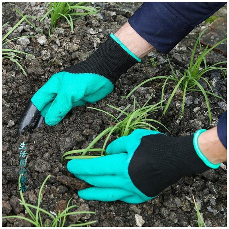Havehandsker med fingerspidserne kløer genie handske havearbejde rive grave plantning latex arbejdsredskaber husholdnings drivhusprodukter