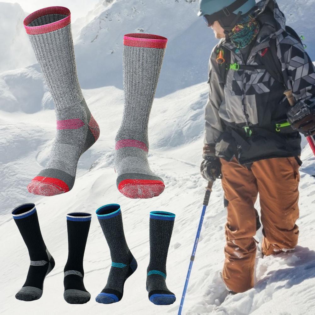 1 Pair Socks Women Men Faux Wool Soft Tube Socks Breathable Sweat-absorbent Casual Sports Snowboarding Skiing Long Socks