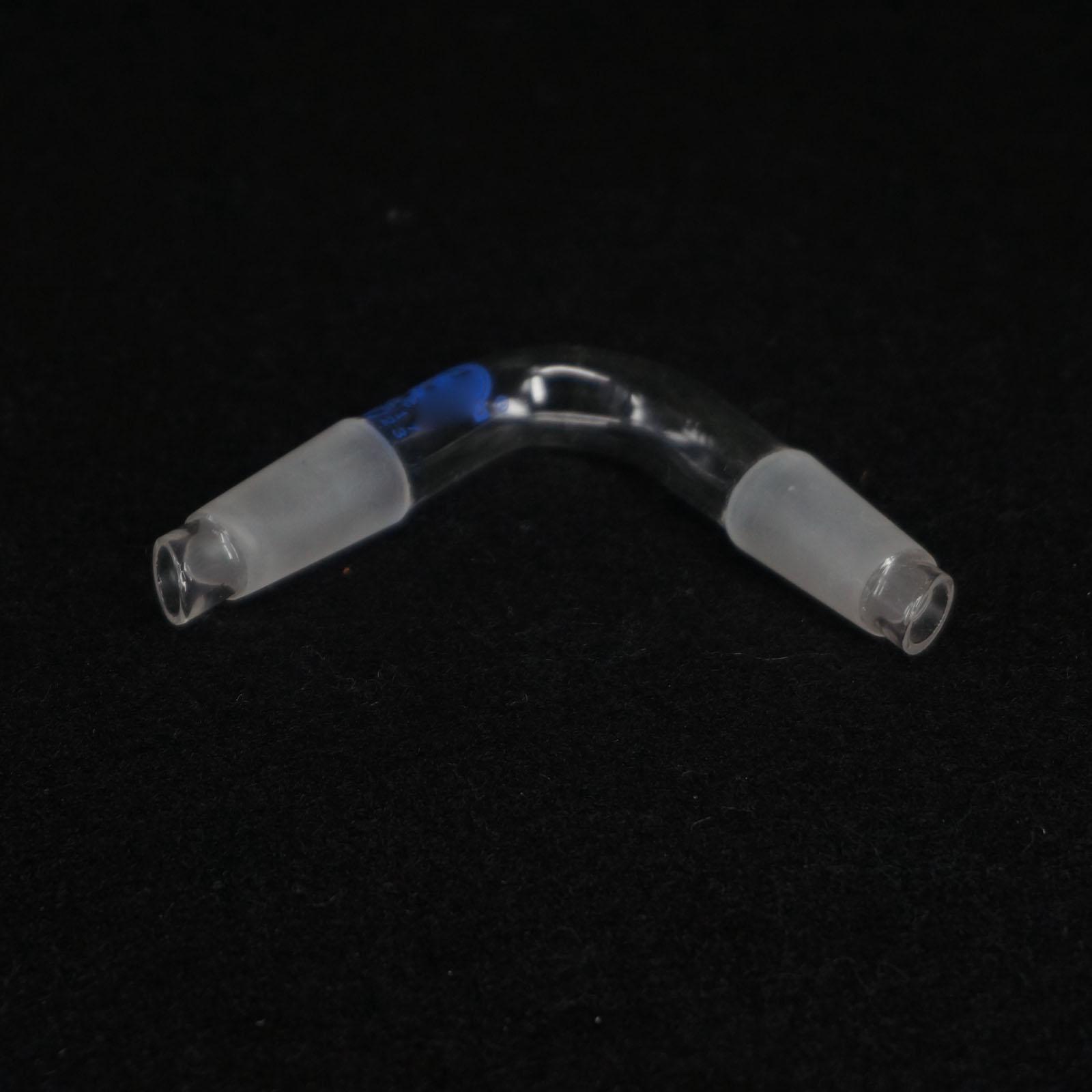 14/23 Stopper Glass Distillation Adapter Distilling Head 75 Degree Bend Labware