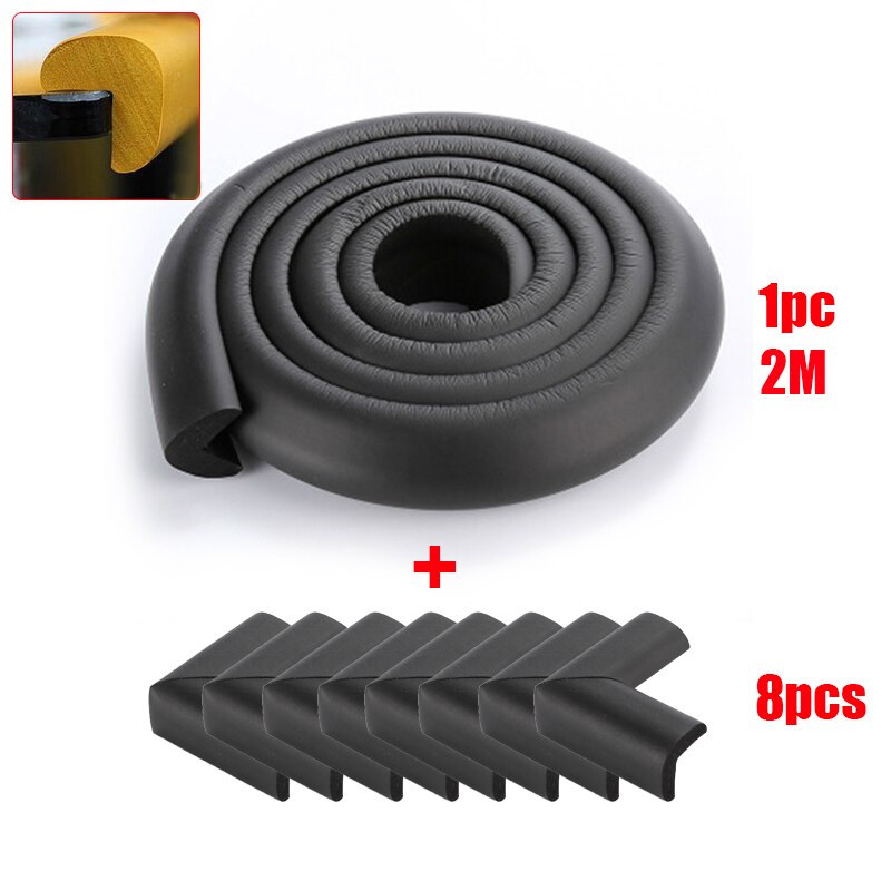 2M de protección de la infancia equipo bebé de seguridad para niños muebles ángulo Protector para Borde de esquina en forma de U de vidrio de de cintas