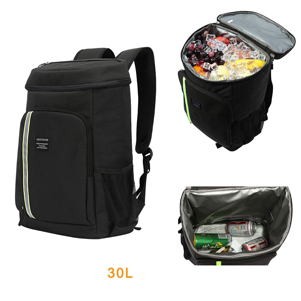 DENUONISS zaino refrigerante per isolamento notturno 30L cinturino riflettente borsa termica per uomo zaino Tourit di grande capacità