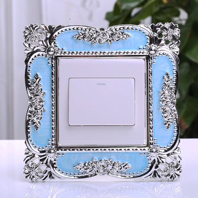 86 europeisk bryter lim smart deksel akryl stue stikkontakt erme bryter panel dekorere erme støvtett: 6