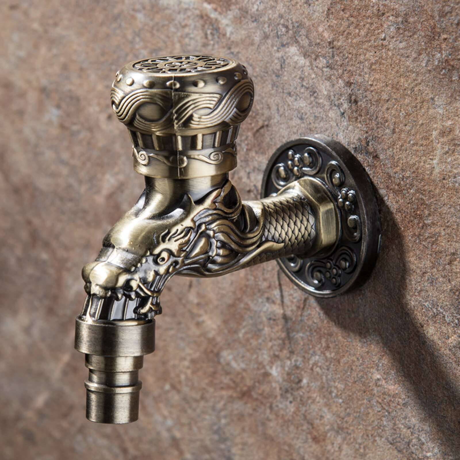 Outdoor Garden Wall Mounted Faucet Home Hotel Decorative Bibcock Washer Mop Sink Water Tap Bathroom Bathtub Walls Faucets