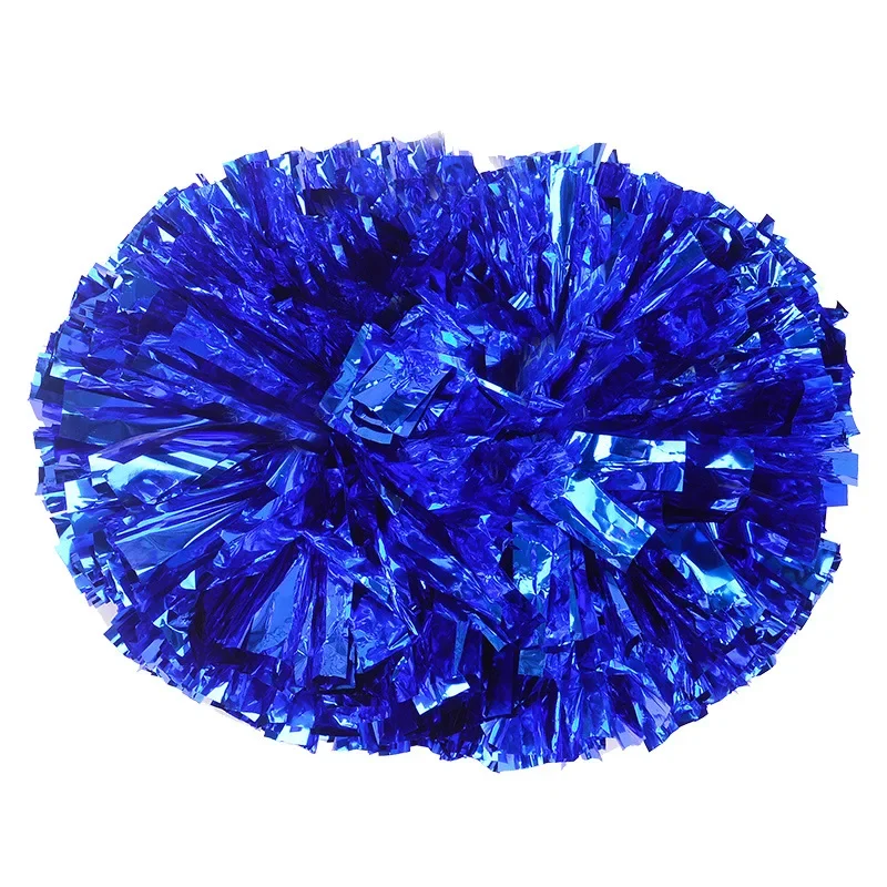 Pompones de porristas con mango, bolas de animación, oro grande, plata, rojo, amarillo, azul, pompones de baile de mano, accesorios para mujeres y niños, 1 ud.: violet
