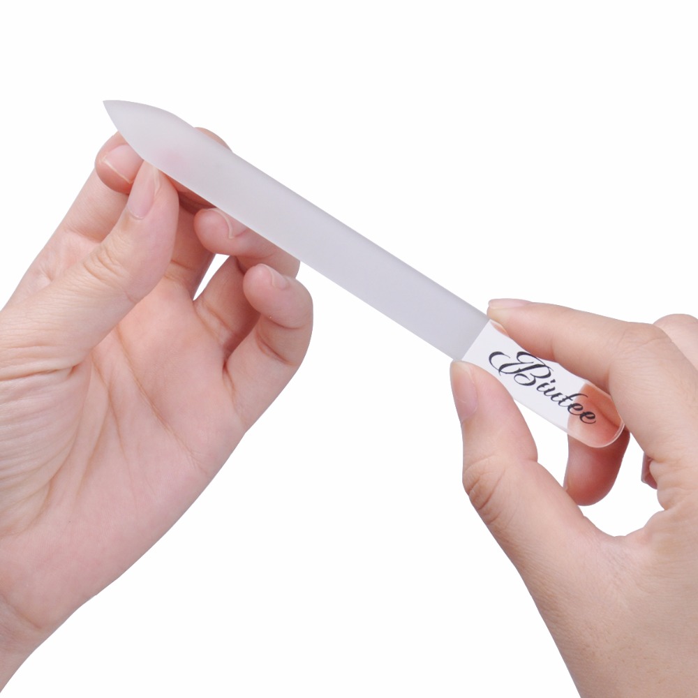 Biutee-lima de uñas, dispositivo de manicura, decoración de uñas duraderas para limas de cristal,