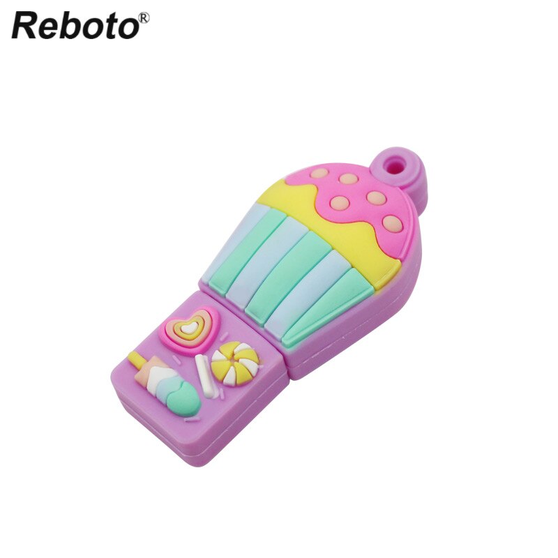 Retobo 64GB Pendrive Memory Disk 32GB Usb 2.0 Pen Drive 16GB Sweet Girl Usb 8GB U Stick Pink Cup Cake Donut Souvenir