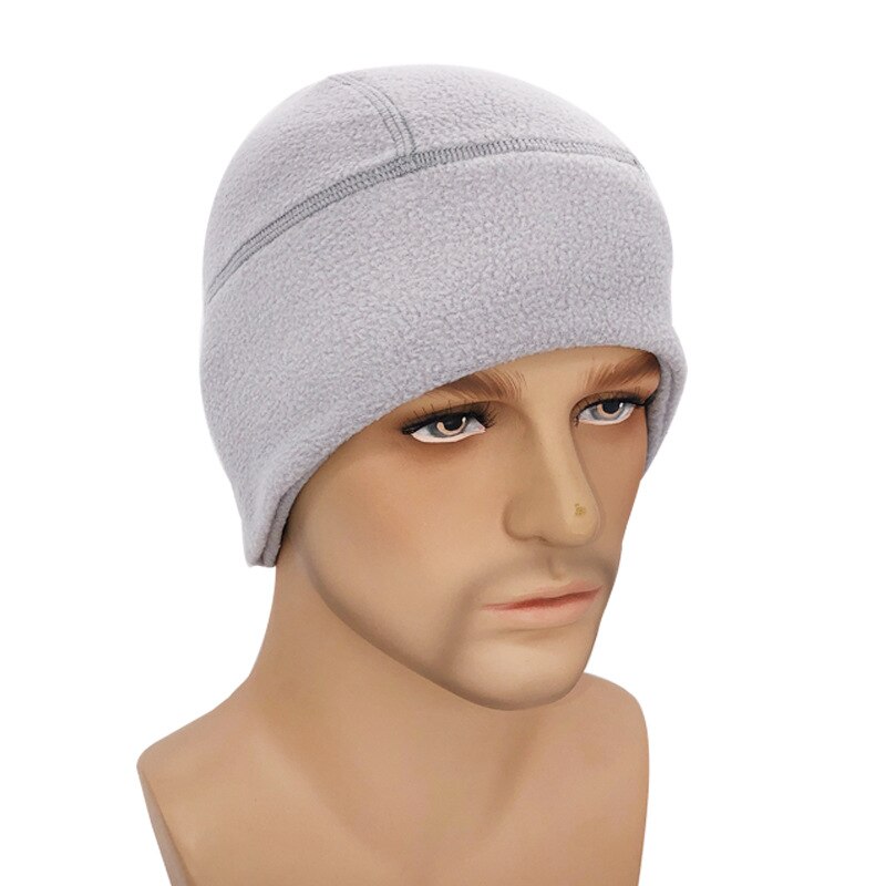 Winter Riding Outdoor Warm Hat Grain Fleece Earmuffs Windproof and Cold-proof Baotou Hat Inner Lining Hat Bicycle Hat MX0041: gray