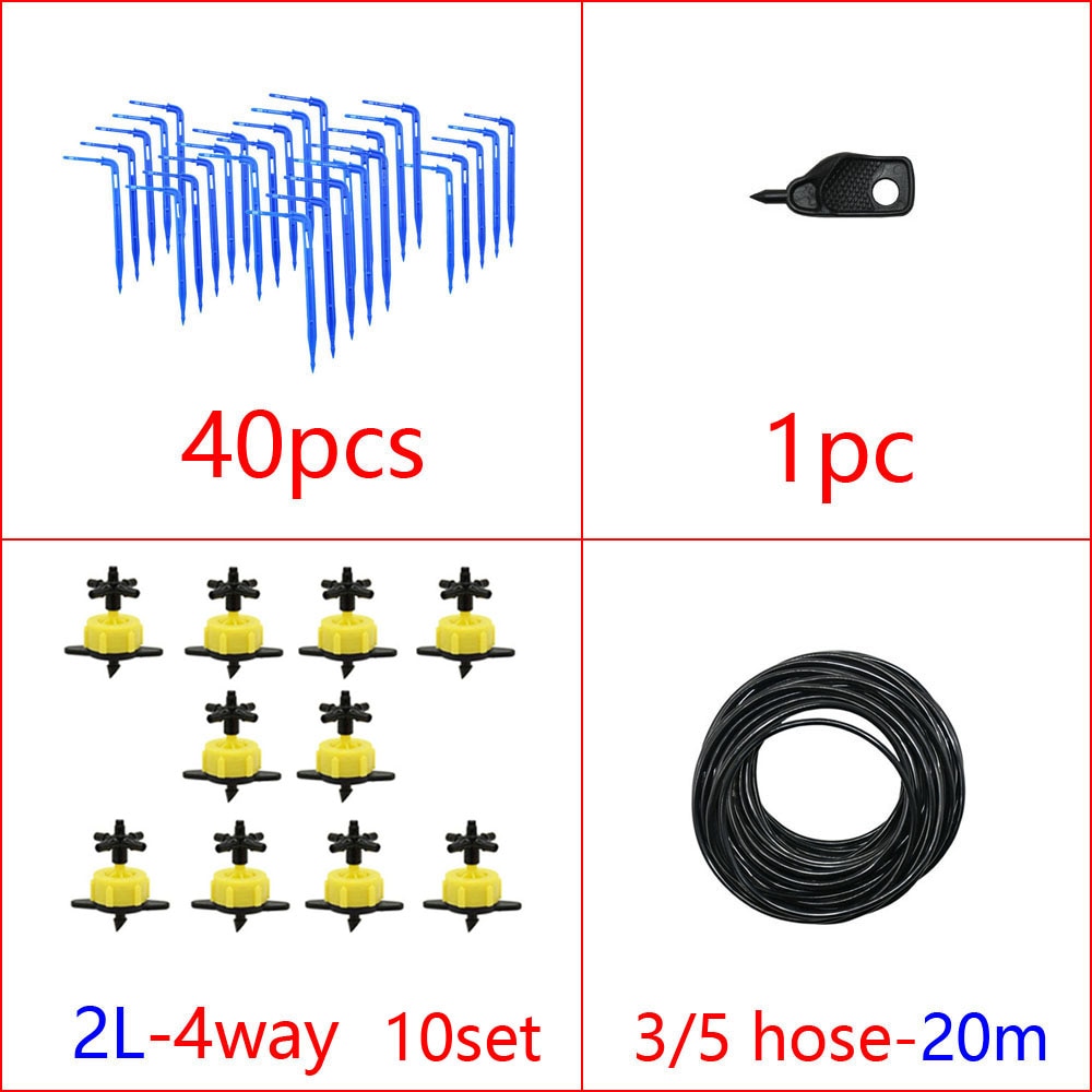 Greenhouse Drip Irrigation 2/4-Way Arrow Dropper Transmitter Irrigation Watering System With 2L/4L/8L Steady Flow Dripper
