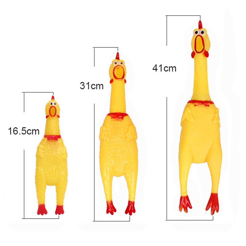 Snailhouse Screaming Chicken Pet Sound Toy Rubber Chicken Dog Molar Chew Toys Decompression Tool Squeak Vent Chicken Funny Toy
