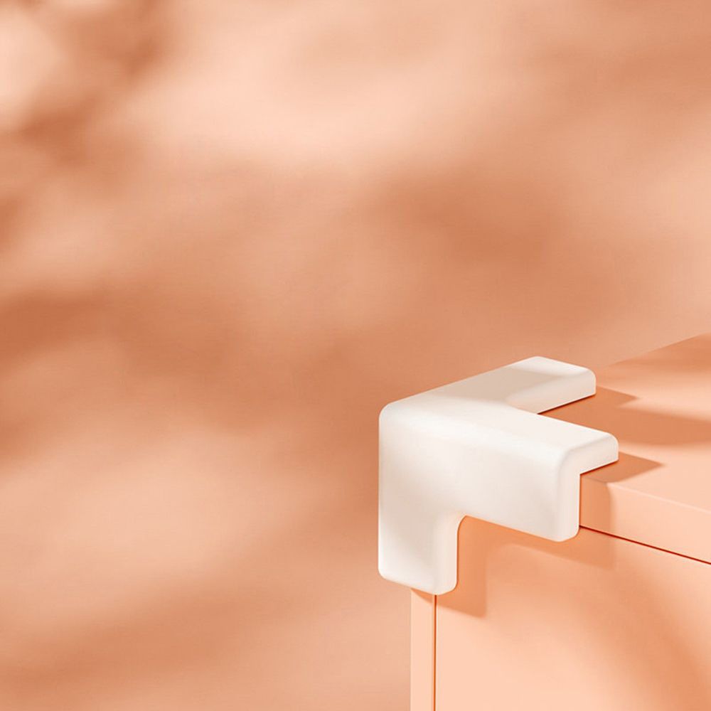 Baby Safe Silicone Corner Protector From Table Desk Furniture Angle Child Safety Edge Guards Anticollision Protection Cover Pad: beige-T-shape