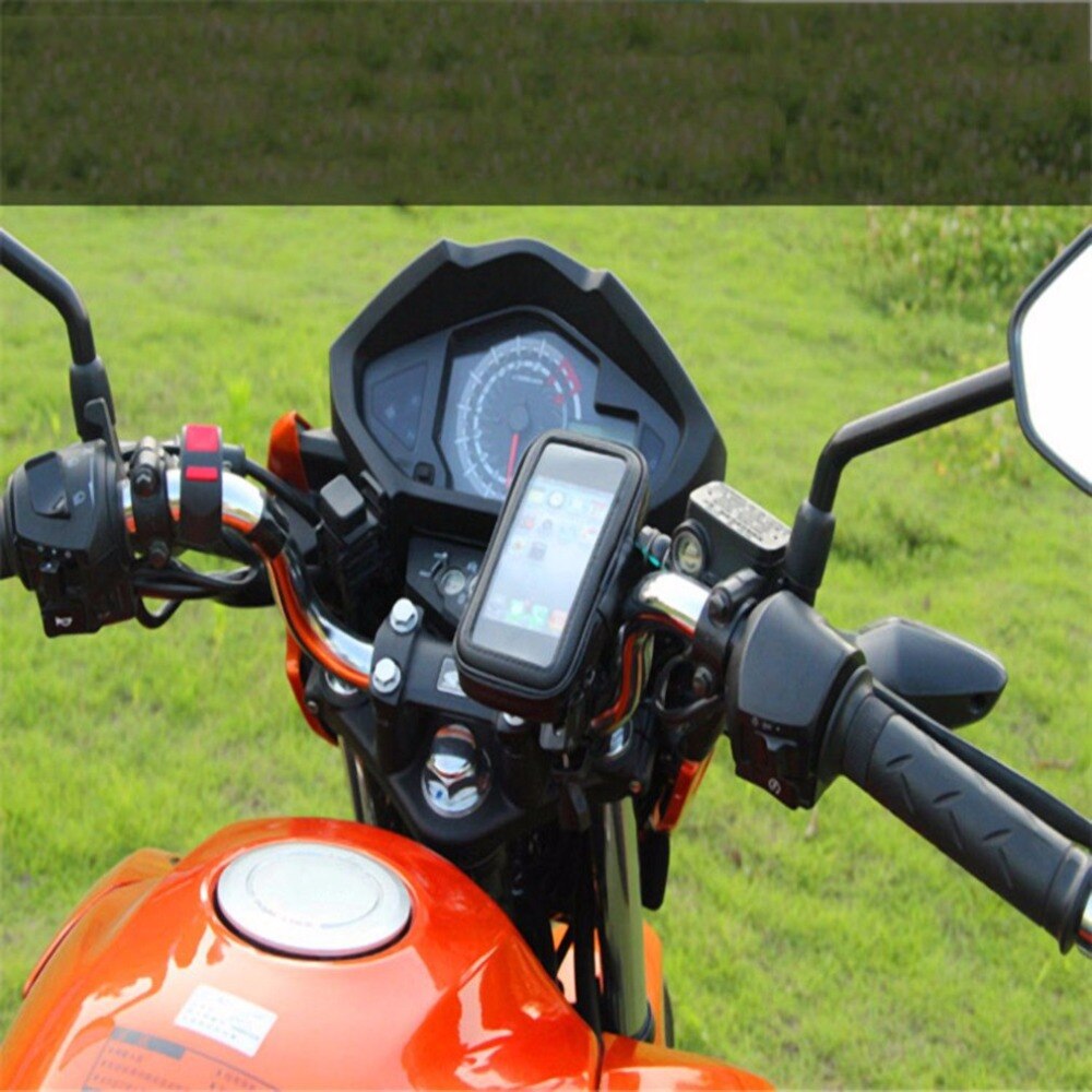 Sikeo Motorfiets Telefoon Houder Mobiele Stand Ondersteuning Universele Telefoon Gps-navigatie Case Houder Waterdichte Tas Voor Motorcycle Bike