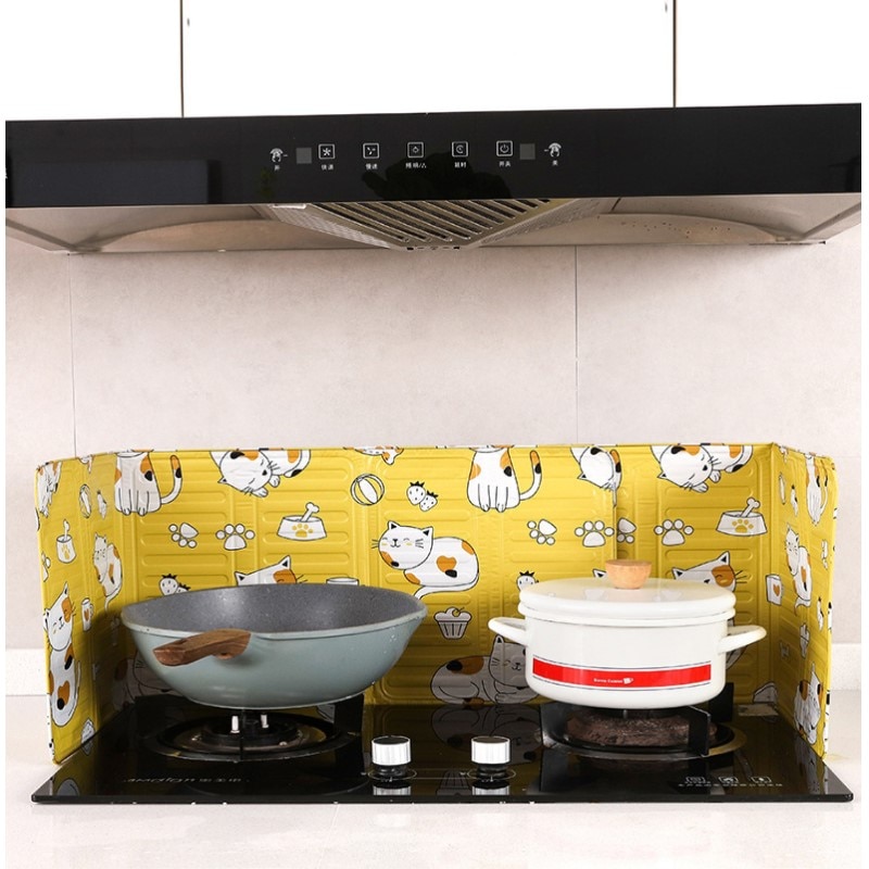 Oil Splash Plate Kitchen Cooking Frying Oil Splashing Protection Screen Gas Stove Oil Removal Rust Kitchen Guard Against Stove