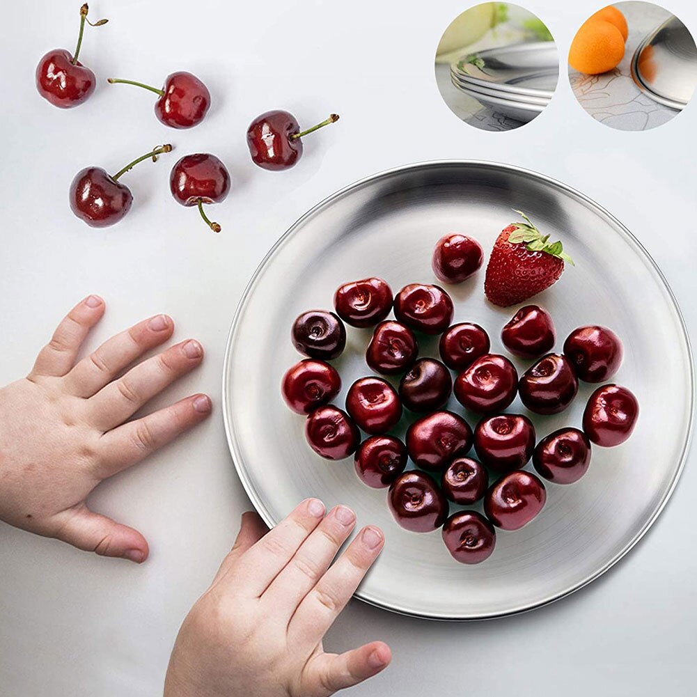 Diner Platen Siliver Dining Plate Europese Stijl Serveren Gerechten Ronde Plaat Cake Lade Westerse Steak Ronde Lade Keuken Platen