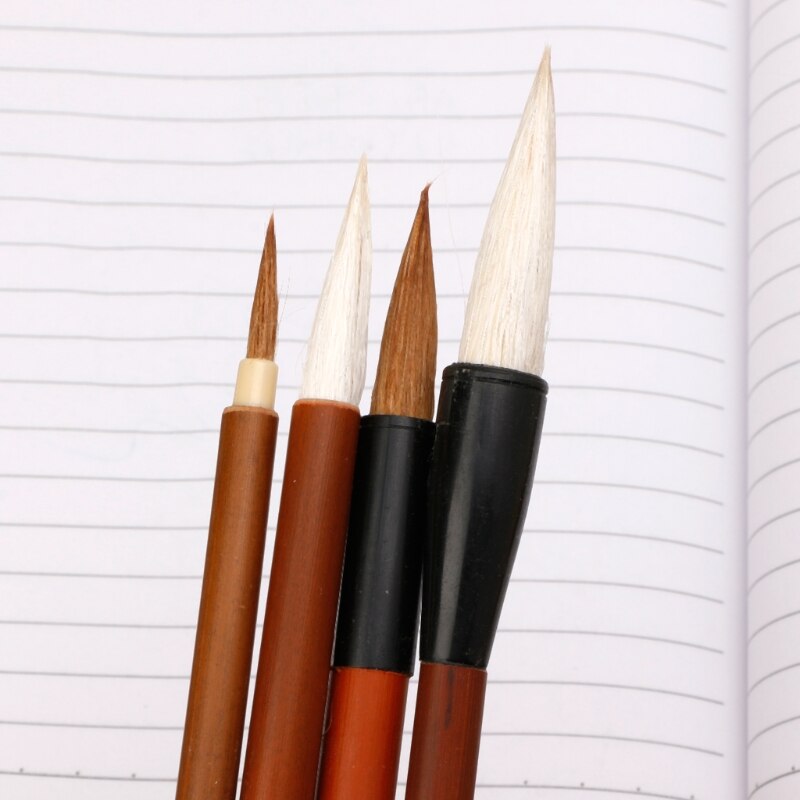 4 Stuks Chinese Schilderij Borstels Kunstenaar Tekening Borstel Voor Aquarel Borstel