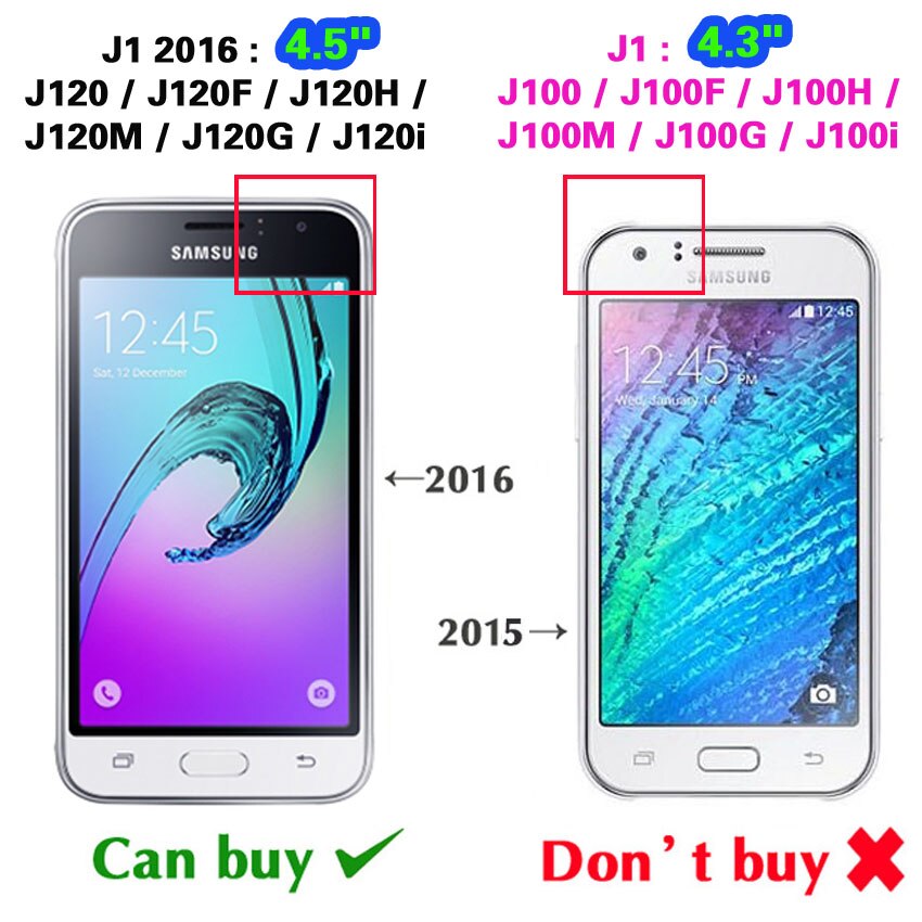 Funda cartera delgada para Samsung Galaxy J1 j120 J120F J120H J120M funda para teléfono con tapa con tarjetero cartera de negocios