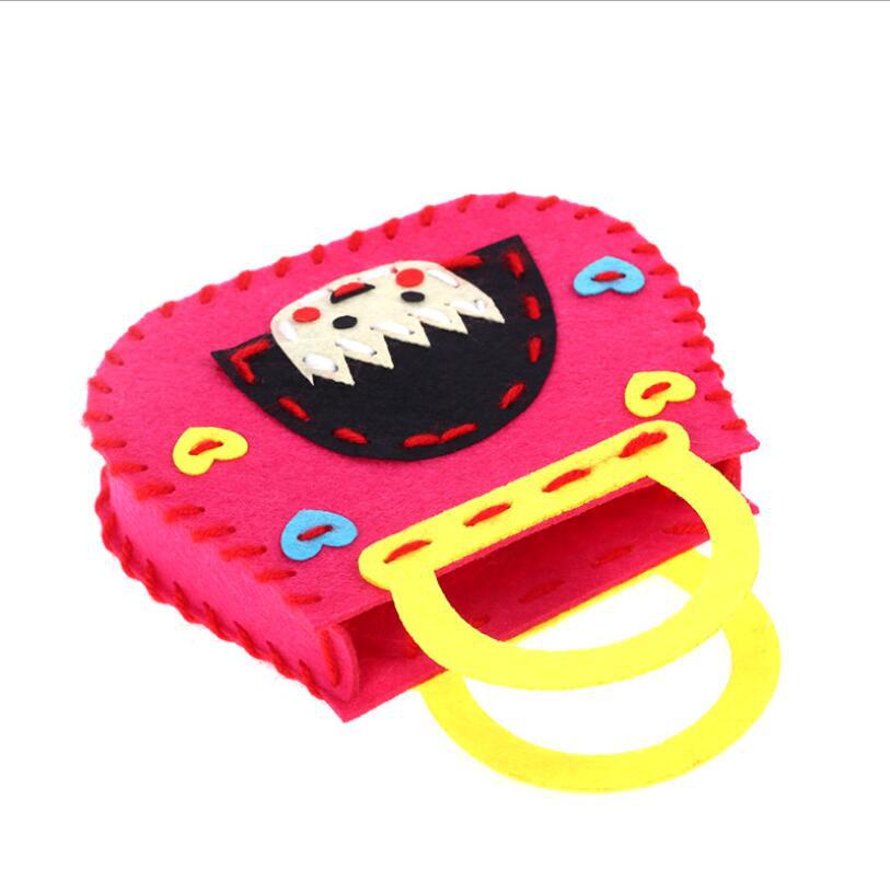1pc kunst und handwerk für kinder Nicht-woven DIY tasche material handmade paket manuelle DIY kindergarten kinder kunst klasse kinder handwerk