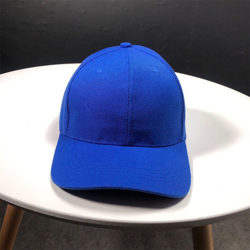 Men Women White Baseball Sports Caps Fited Adjustale Sun Visors Plain Casual Hats: Blue