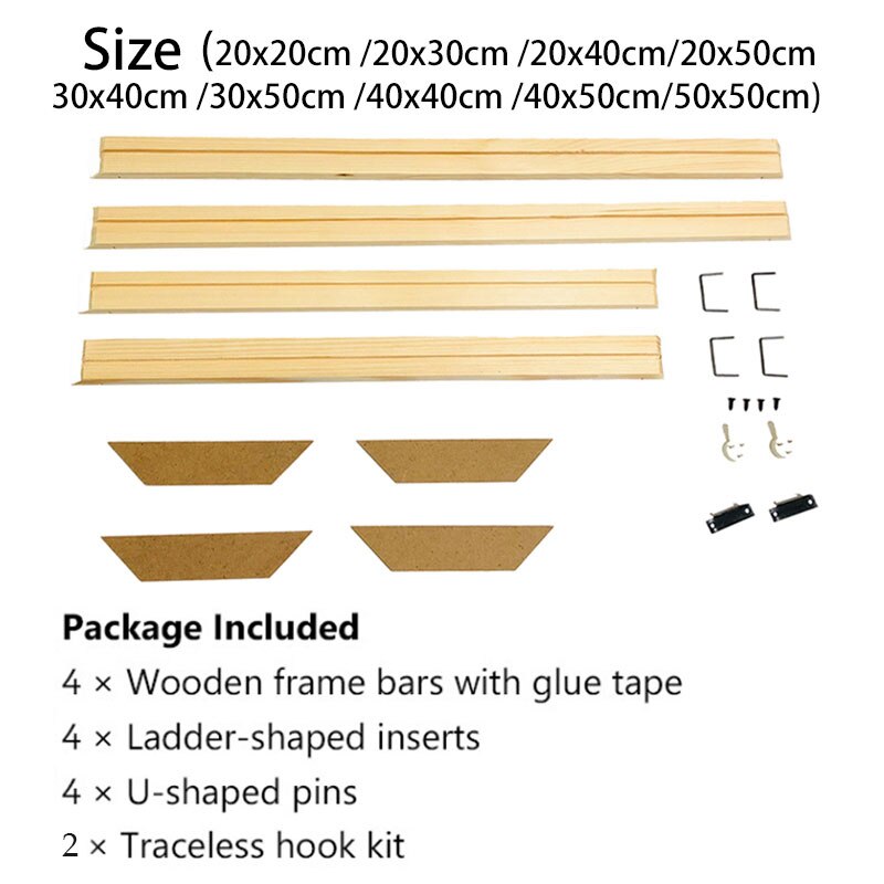 Canvas Brancard Bars Frames Houten Strip Kits Voor Olieverfschilderij Art Stretched Schilderen Frame 9 Maten: 30x40cm