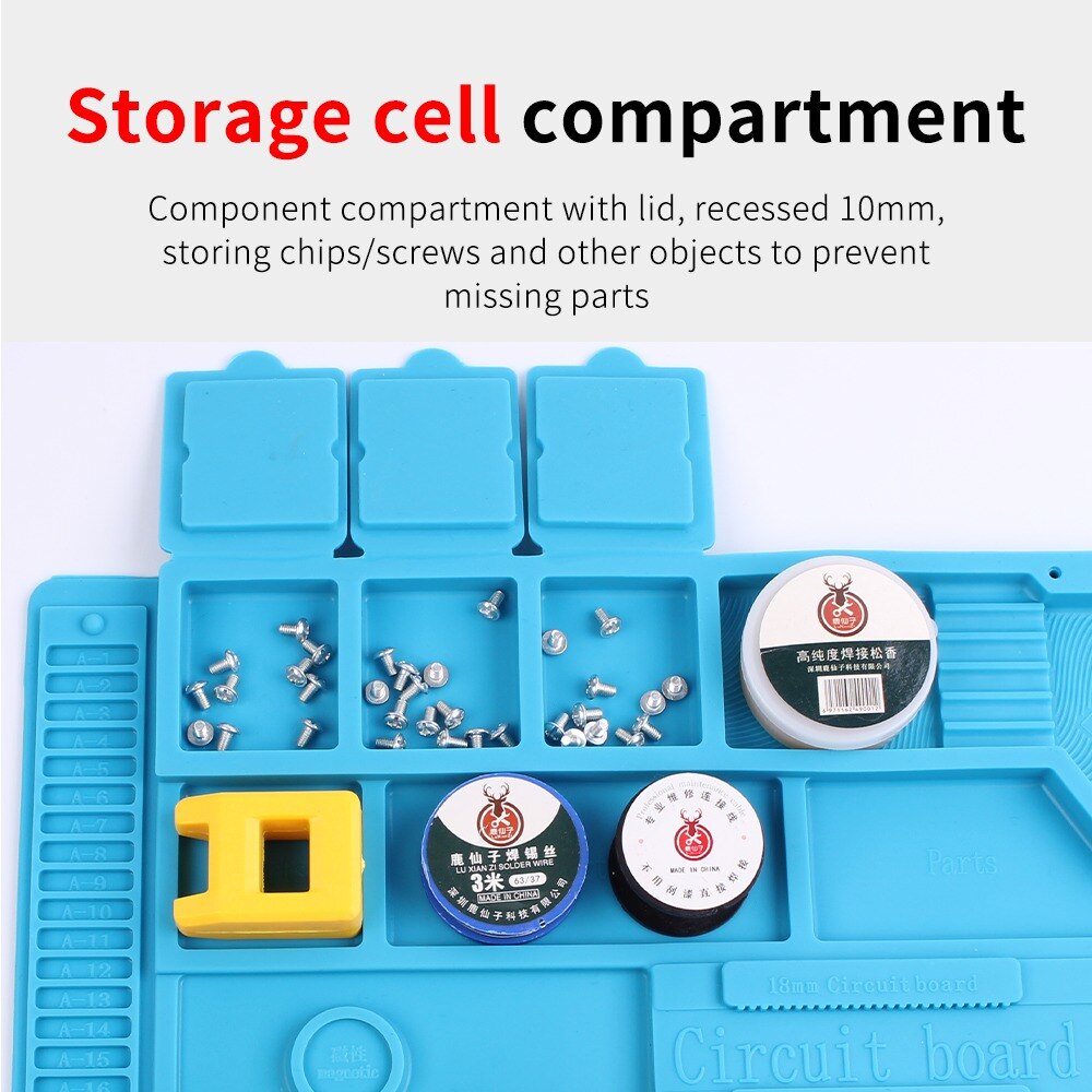 Luxianzi Soldeerstation Hittebestendig Reparatie Pad Esd Isolatie Silicon Mat Voor Bga Solderen Bureau Platform Pad
