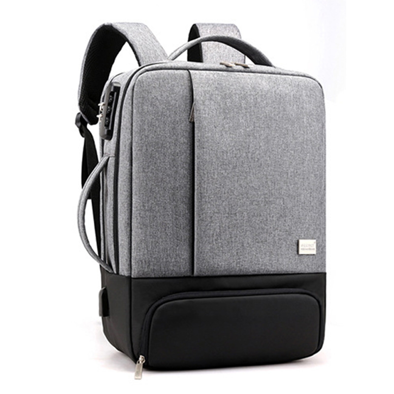 Heren Rugzak Laptop Rugzakken 17 Inch 15.6 &#39;&#39;Anti Diefstal Mannelijke Notebook Reis Back Pack Kantoor Vrouwen Reizen Bagpack: GRAY
