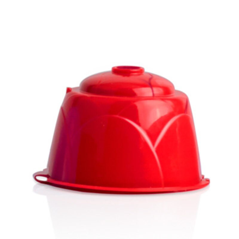 Kahvinkeitin suodatin muovi uudelleentäytettävä kahvinsuodatin kapseli kuppi dolce gusto koneille kahvila keittiö vempaimia: Punainen