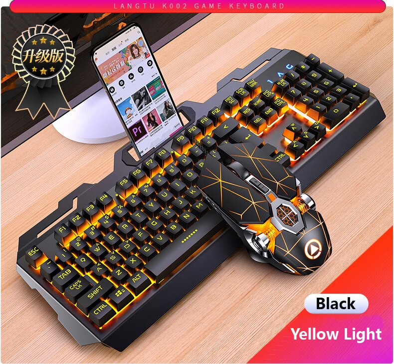 Herná klávesnica herná myš mechanický pocit rgb led podsvietené hráčske klávesnice usb drôtová klávesnica pre hry pc prenosný počítač: Klávesnica a myš 3