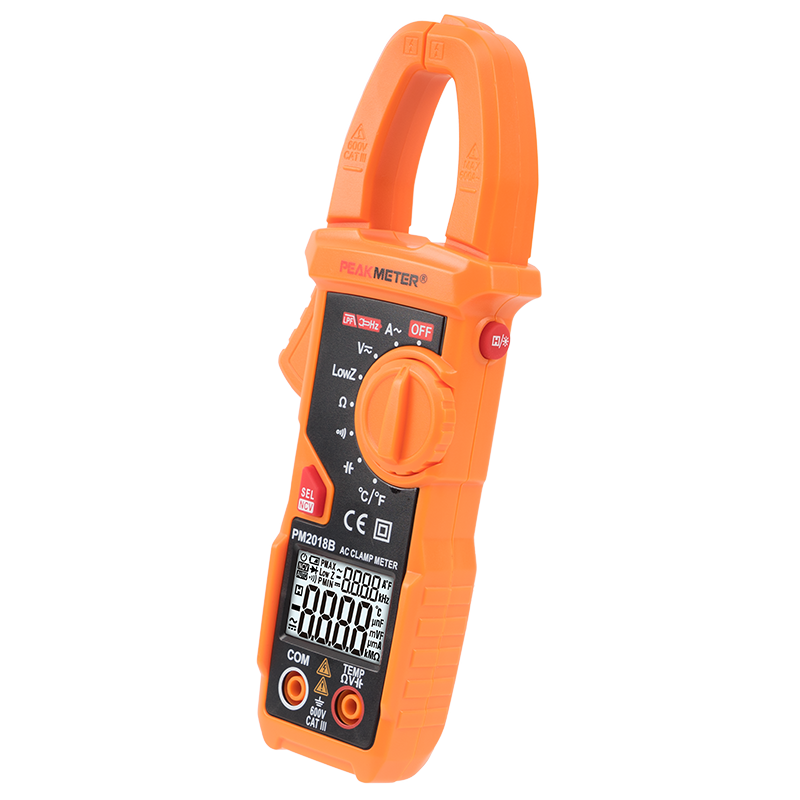 PEAKMETER PM2018B Portable auto range AC Digital Clamp Meter Multimeter capacitance frequency temperature Measurement NCV Tester