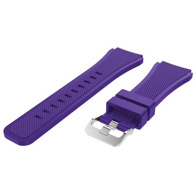 Til galaxy ur 46mm rem til samsung gear  s3 frontier classic 22mm urbånd gummi silikone armbånd huawei ur gt rem: Lilla