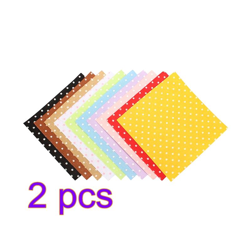 20 st 10 färger handgjorda diy non-woven tyger prickmönster tyg diy pysseltyg för barn barn  (30 x 30cm)