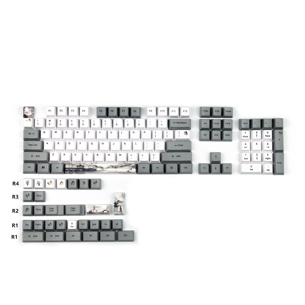 Ink Keycap OEM PBT Keycaps Full Set Mechanical Keyboard Keycaps PBT Dye-Sublimation Keycap