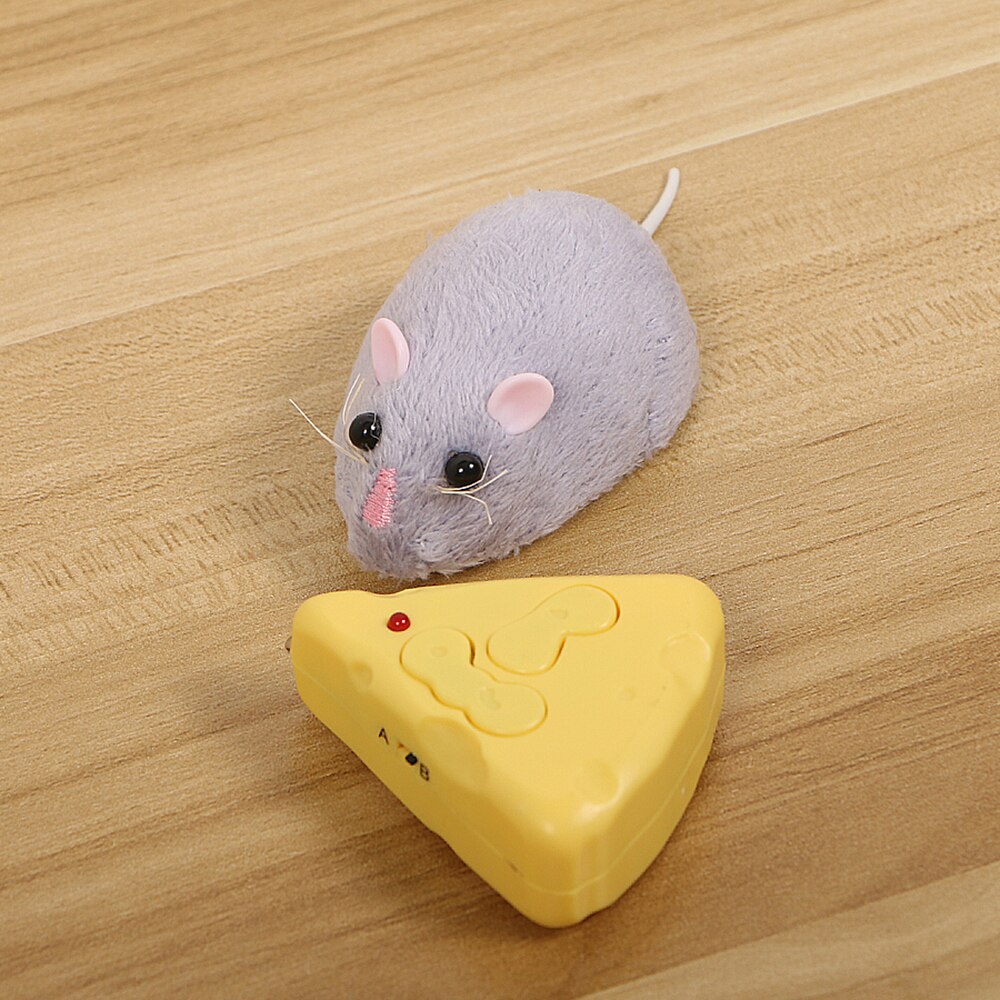 Wireless Electronic Remote Control Rat Plush RC Mouse Toy Flocking Emulation Toys Rat For Cat Dog Joke Scary Trick Toys